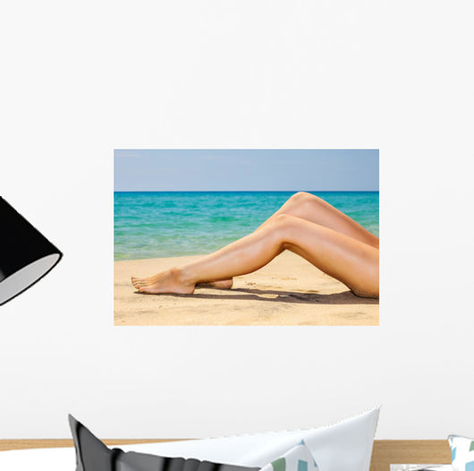 Woman's Legs Beach Wall Decal