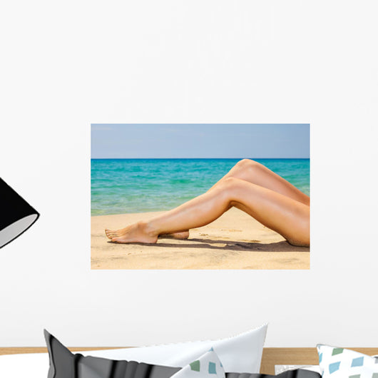 Woman's Legs Beach Wall Decal
