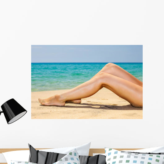 Woman's Legs Beach Wall Decal