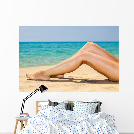 Woman's Legs Beach Wall Decal