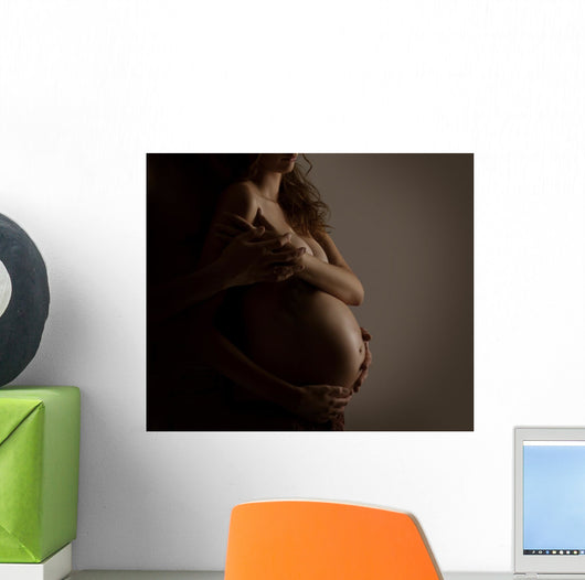 Family Couple Pregnant Woman Wall Decal