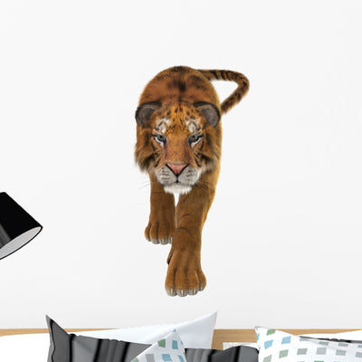 Tiger Wall Decal Design 2 shown on a wall