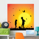 Vector Silhouette Children Wall Decal