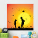 Vector Silhouette Children Wall Decal
