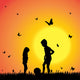 Vector Silhouette Children Wall Decal