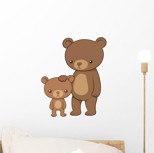 Brown Bear with Her Wall Decal