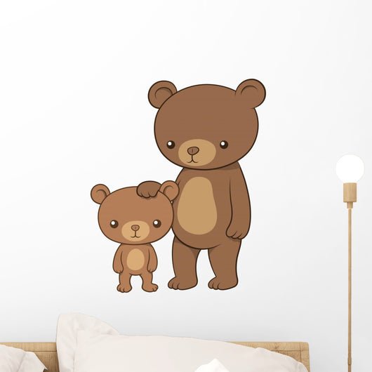 Brown Bear with Her Wall Decal