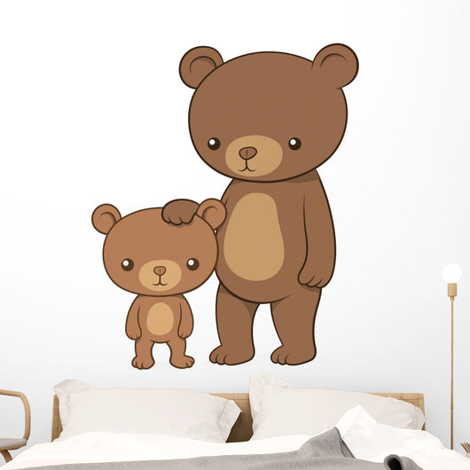 Brown Bear with Her Wall Decal