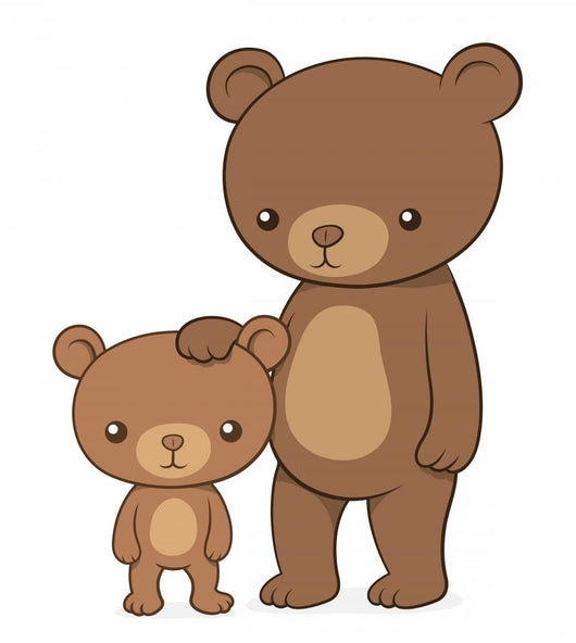 Brown Bear with Her Wall Decal
