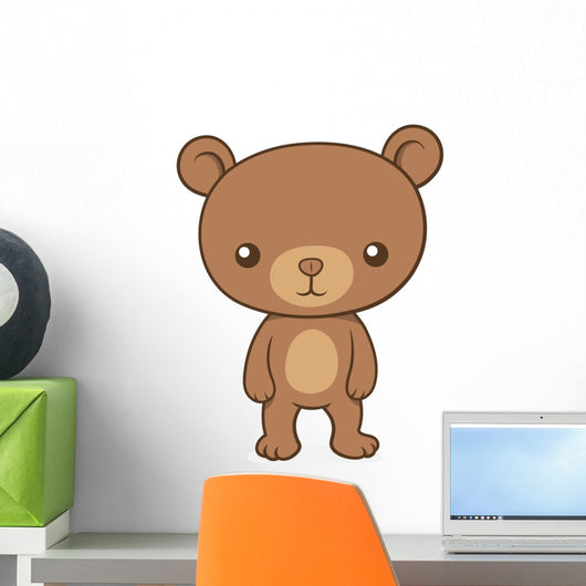 Cute Little Brown Bear Wall Decal