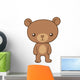 Cute Little Brown Bear Wall Decal