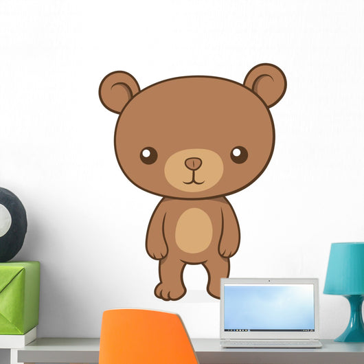 Cute Little Brown Bear Wall Decal