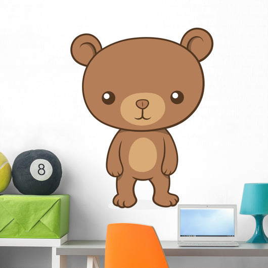Cute Little Brown Bear Wall Decal