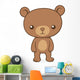 Cute Little Brown Bear Wall Decal
