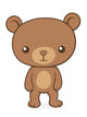 Cute Little Brown Bear Wall Decal