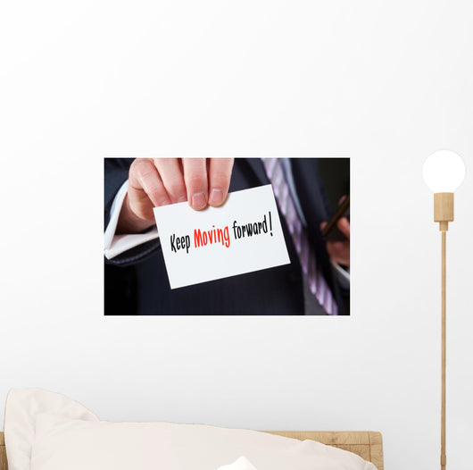 Businessman Holding Business Card Wall Decal
