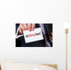 Businessman Holding Business Card Wall Decal