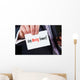 Businessman Holding Business Card Wall Decal