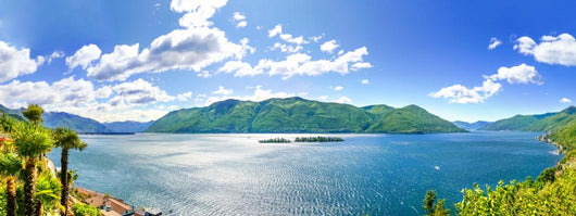 Switzerland Lake Maggiore Wall Decal Panoramic Wall Decal