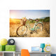 Vintage Bicycle with Basket Wall Decal