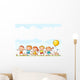 Happy Kids Running Outdoors Wall Decal