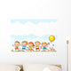 Happy Kids Running Outdoors Wall Decal