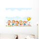 Happy Kids Running Outdoors Wall Decal
