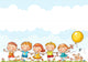 Happy Kids Running Outdoors Wall Decal