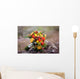 Orange Wedding Bouquet Stone Wall Decal