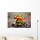 Orange Wedding Bouquet Stone Wall Decal