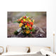 Orange Wedding Bouquet Stone Wall Decal