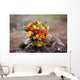 Orange Wedding Bouquet Stone Wall Decal
