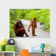 Mom with Baby Orangutan Wall Decal
