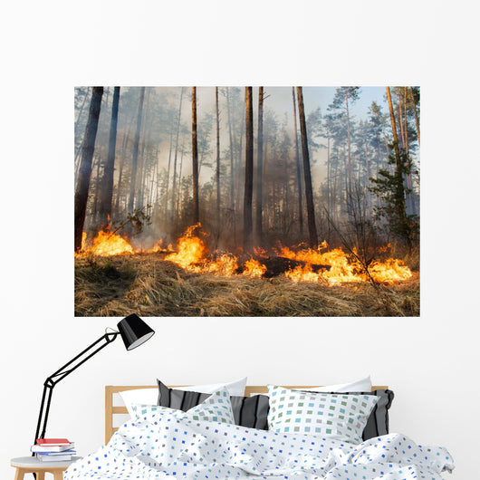 Forest Fire Progress Wall Decal