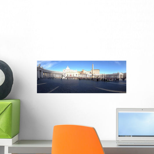 Piazza San Pietro Roma Wall Decal Panoramic Wall Decal