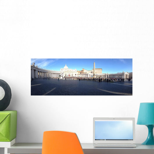 Piazza San Pietro Roma Wall Decal Panoramic Wall Decal