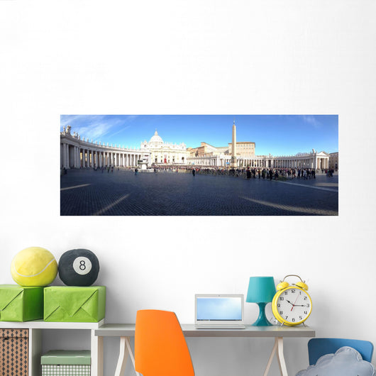Piazza San Pietro Roma Wall Decal Panoramic Wall Decal