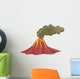 Smoking Volcano with Lava Wall Decal