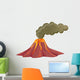 Smoking Volcano with Lava Wall Decal