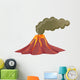 Smoking Volcano with Lava Wall Decal