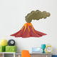 Smoking Volcano with Lava Wall Decal