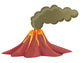 Smoking Volcano with Lava Wall Decal