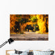 Table with Autumn Leaves Wall Decal