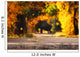 Table with Autumn Leaves Wall Decal
