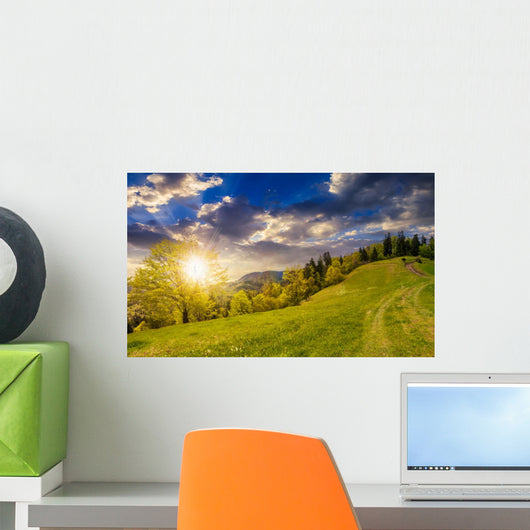 Path to Forest Mountains Wall Decal