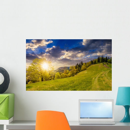 Path to Forest Mountains Wall Decal