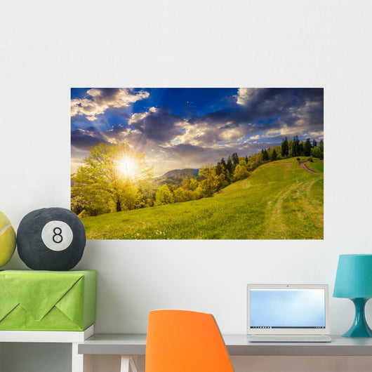 Path to Forest Mountains Wall Decal
