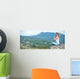 Woman Meditate Mountains Wall Decal