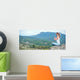Woman Meditate Mountains Wall Decal