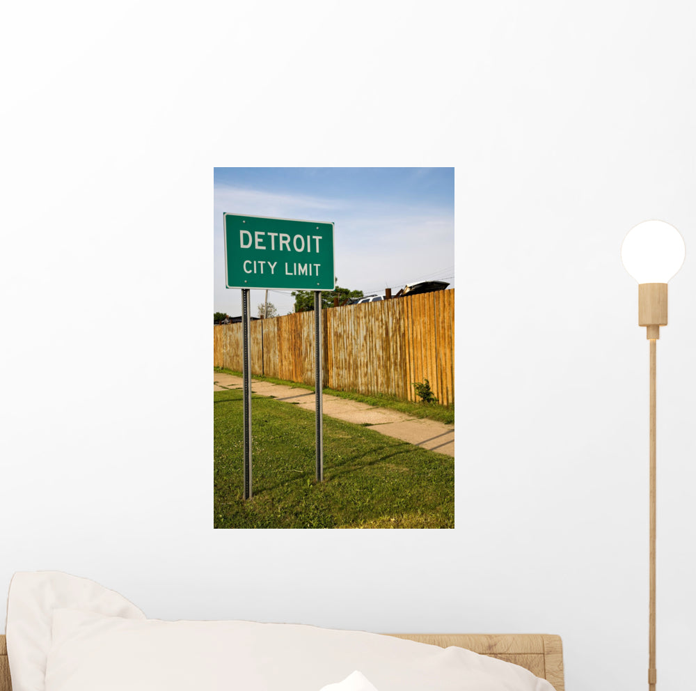 Detroit City Limit Sign Wall Decal - WallMonkeys.com – Wallmonkeys